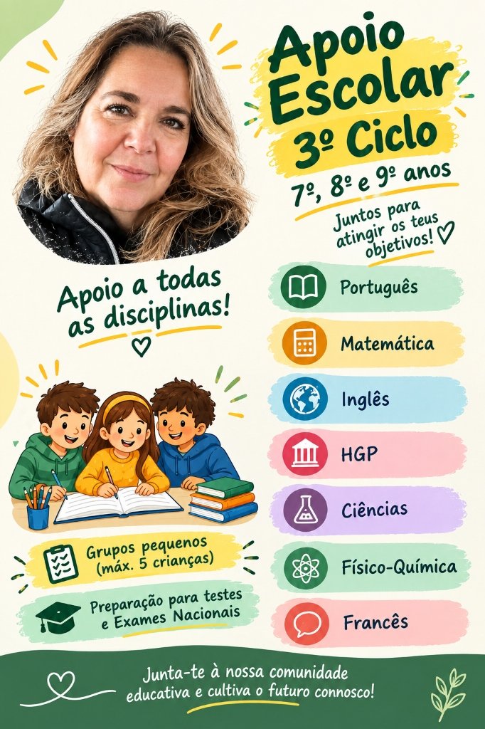 Apoio Escolar ao 3.º Ciclo - Sementes do Amanhã